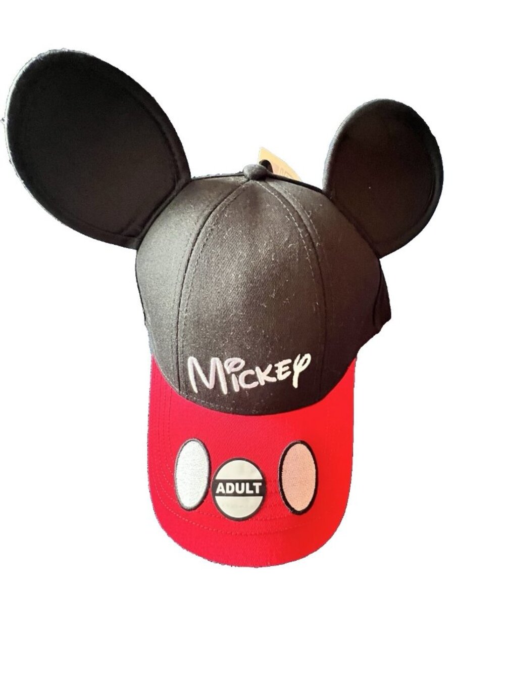 NWT Mickey Mouse Ears Snapback Hat Multicolor OS Adjustable Embroidered Disney